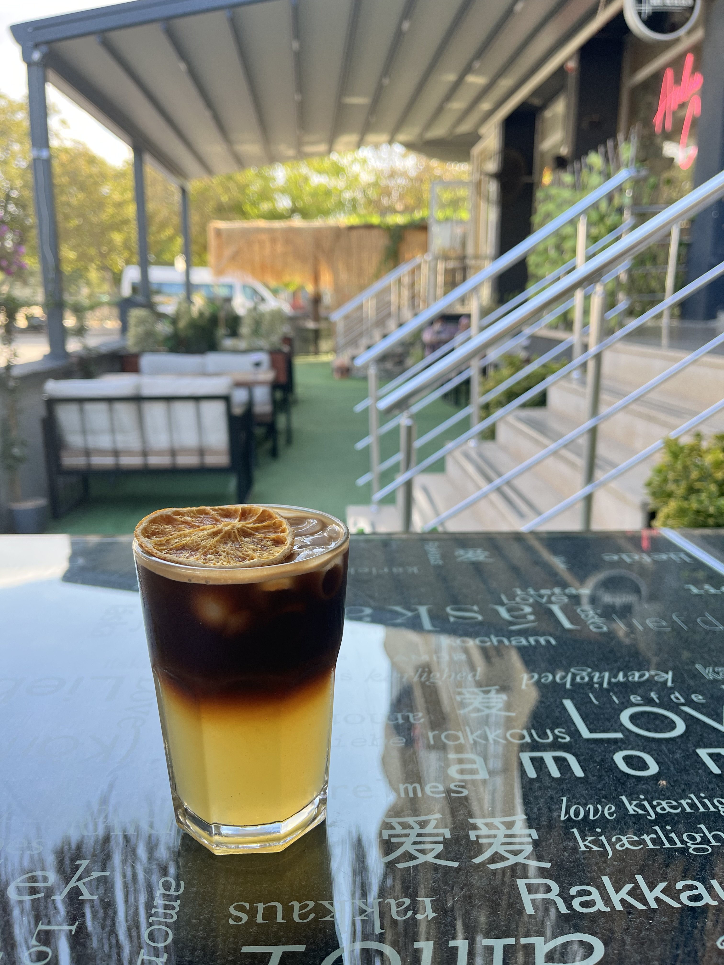 Iced Americano Honey Lemon